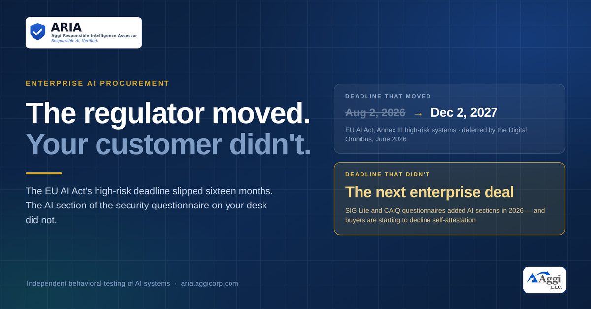 The regulator moved. Your customer didn't. — an insight from Dr. Prasad Golla, Aggi Technologies LLC